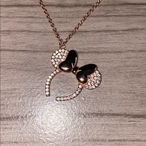 Rose Gold Disney Ears Necklace by Rebecca Hook
